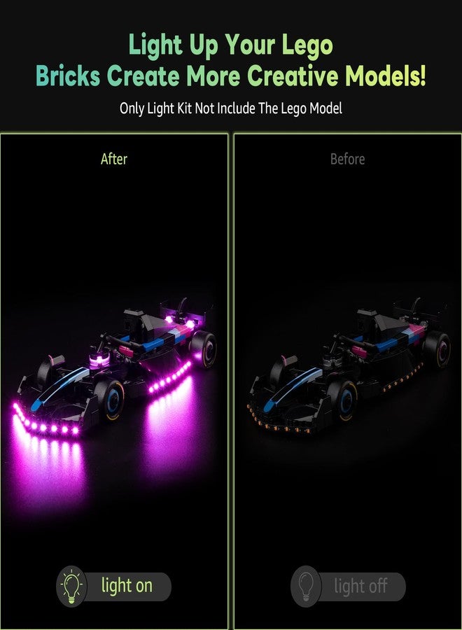 Kyglaring طقم إضاءة LED من Kyglaring متوافق مع مجموعة Lego 77248، ملحقات إضاءة لسيارة السباق BWT Alpine F1 Team A524، أضواء فقط (النموذج غير متضمن)، إصدار كلاسيكي. - Image 2